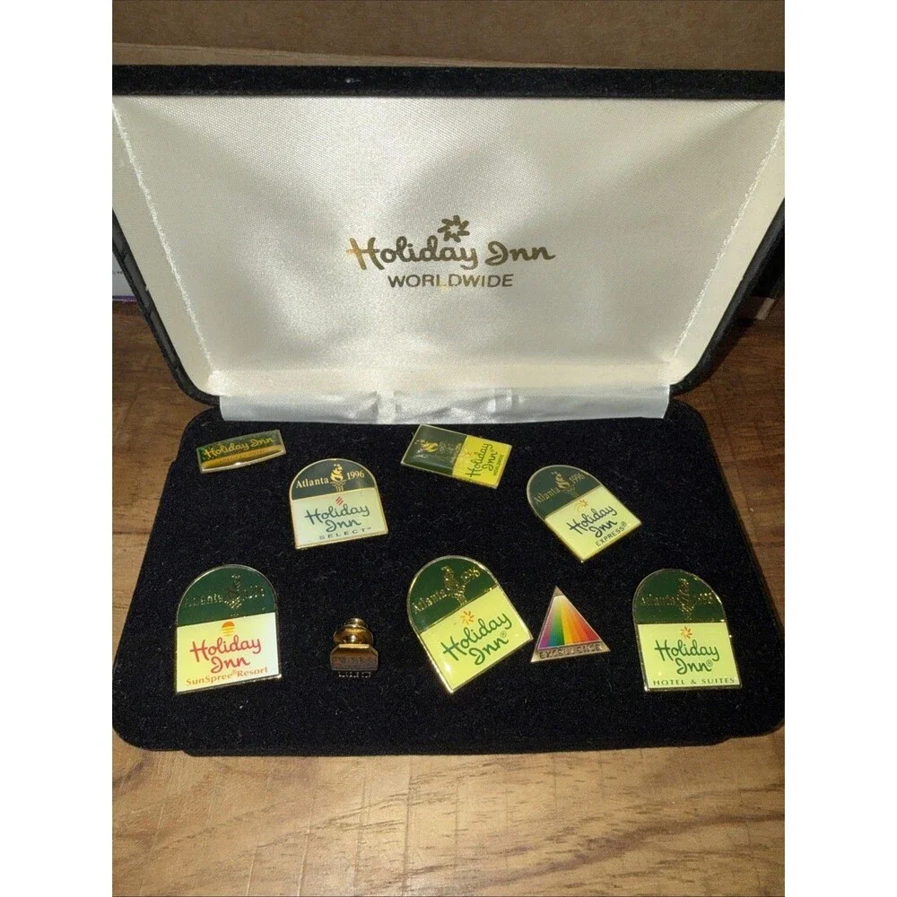 Lot Of 9 Holiday Inn Olympics Pin 1996 Select Vintage W/ Box Case Express BASS